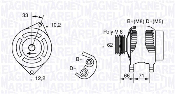 MAGNETI MARELLI Ģenerators 063321332010